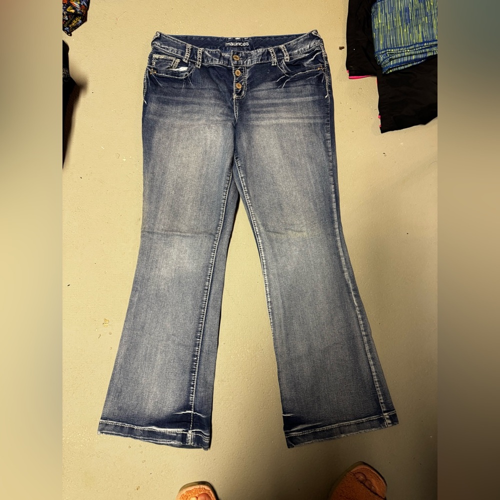 Maurices Dark Blue Flare Jeans